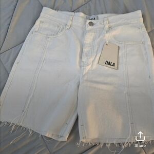 DALA White Denim Shorts NWT